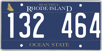RI license plate 132464