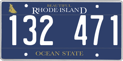 RI license plate 132471