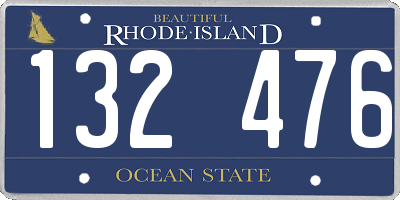 RI license plate 132476