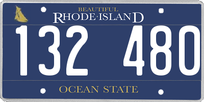 RI license plate 132480