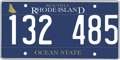 RI license plate 132485