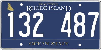 RI license plate 132487