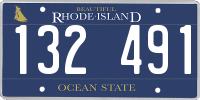 RI license plate 132491