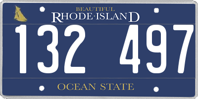 RI license plate 132497