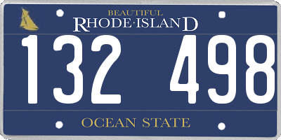 RI license plate 132498