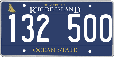 RI license plate 132500