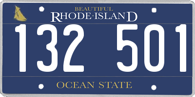 RI license plate 132501