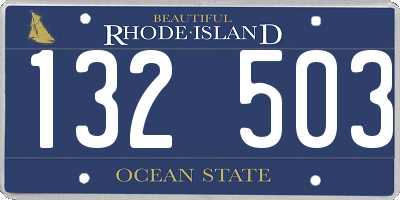 RI license plate 132503