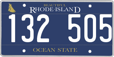 RI license plate 132505