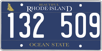 RI license plate 132509