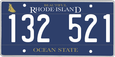 RI license plate 132521