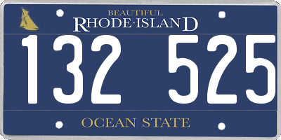 RI license plate 132525