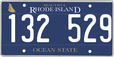 RI license plate 132529