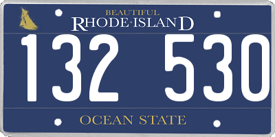 RI license plate 132530