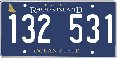RI license plate 132531