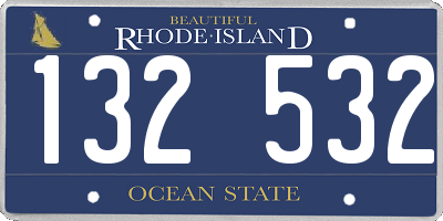 RI license plate 132532