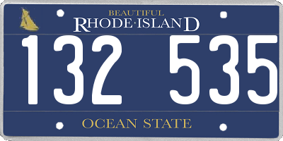 RI license plate 132535