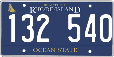 RI license plate 132540
