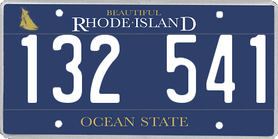 RI license plate 132541