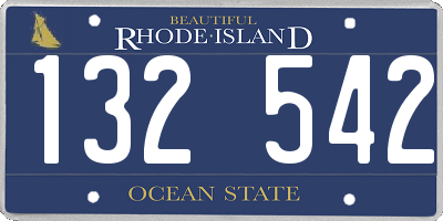RI license plate 132542