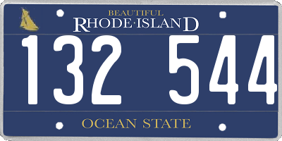 RI license plate 132544