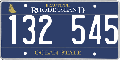 RI license plate 132545