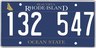 RI license plate 132547