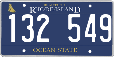 RI license plate 132549