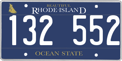 RI license plate 132552