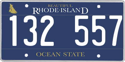 RI license plate 132557