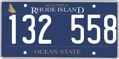 RI license plate 132558