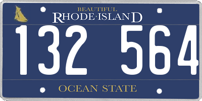 RI license plate 132564