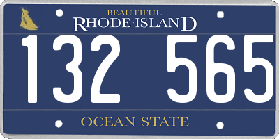 RI license plate 132565