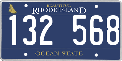RI license plate 132568