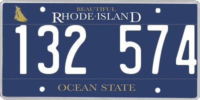 RI license plate 132574