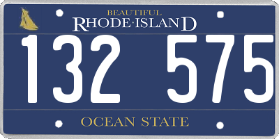 RI license plate 132575