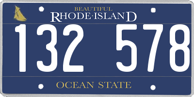RI license plate 132578