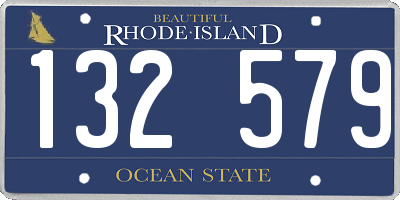 RI license plate 132579
