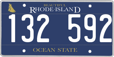 RI license plate 132592