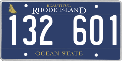 RI license plate 132601