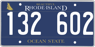 RI license plate 132602