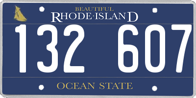 RI license plate 132607