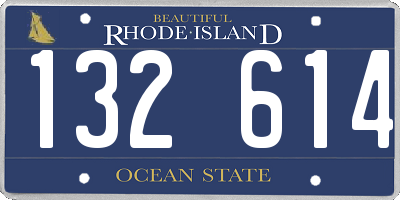 RI license plate 132614