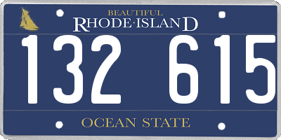 RI license plate 132615