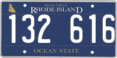 RI license plate 132616