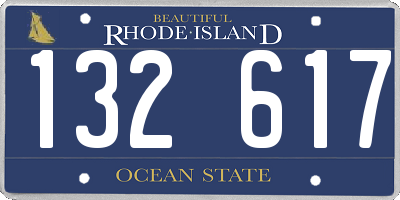 RI license plate 132617