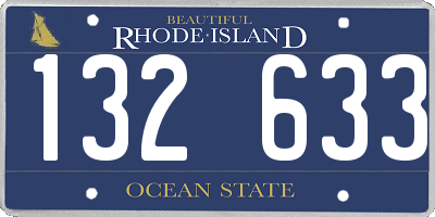RI license plate 132633