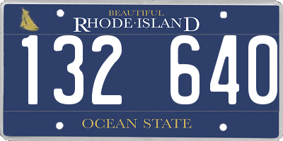 RI license plate 132640