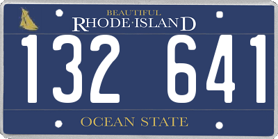 RI license plate 132641