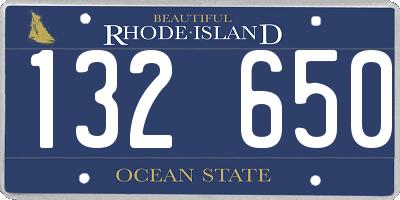 RI license plate 132650